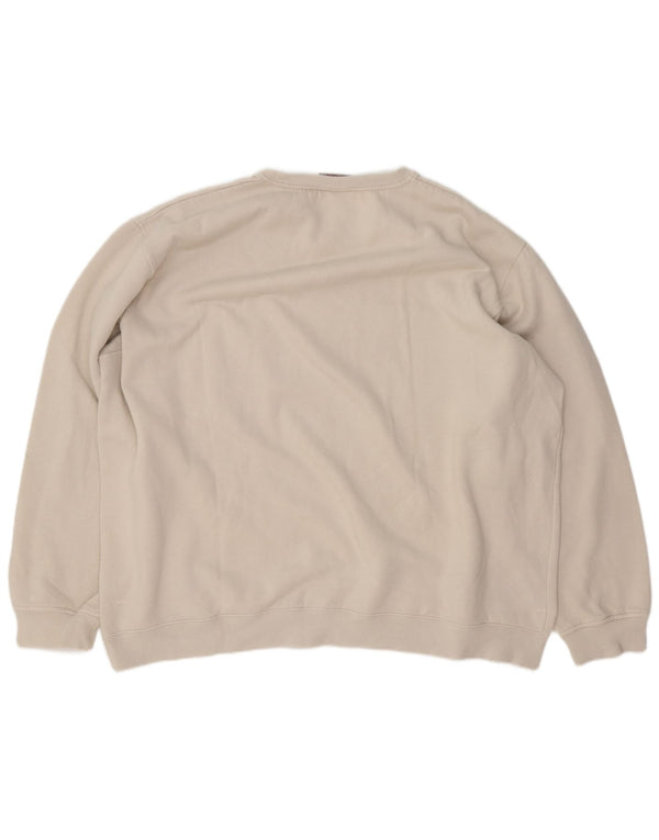 KAPPA Herren Grafik-Sweatshirt-Pullover 4XL aus weißer Baumwolle