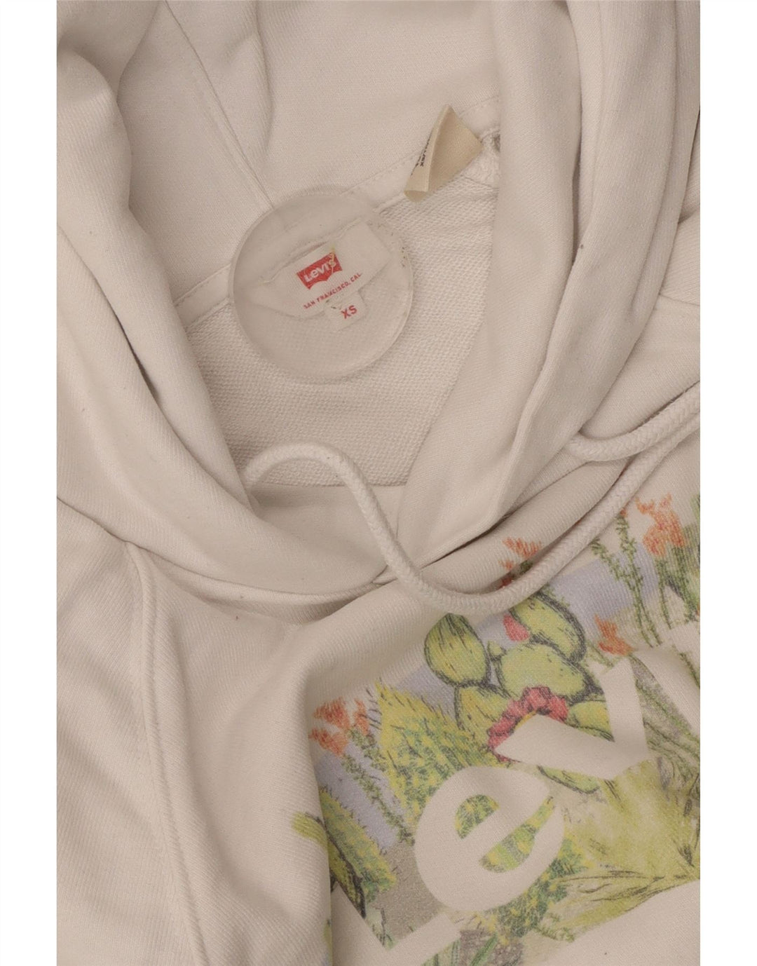 Levi's Damen-Kapuzenpullover mit Grafik-Übergröße, Gr. 6, XS, Weiß