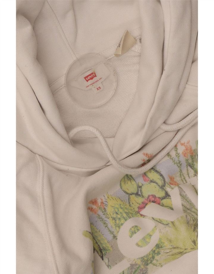 Levi's Damen-Kapuzenpullover mit Grafik-Übergröße, Gr. 6, XS, Weiß