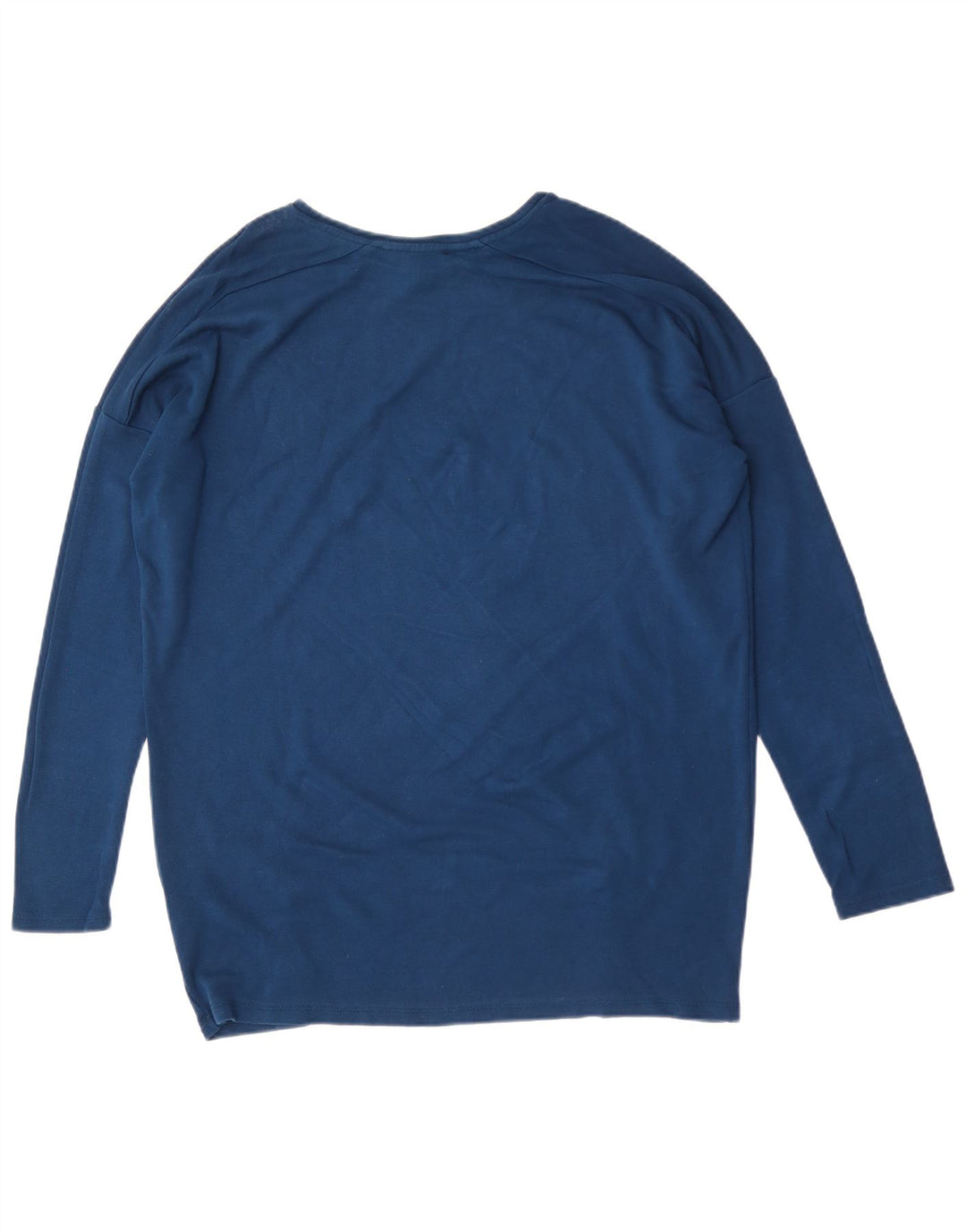 Topshop Damen Übergroßes Top Langarm UK 12 Mittelblaue Viskose
