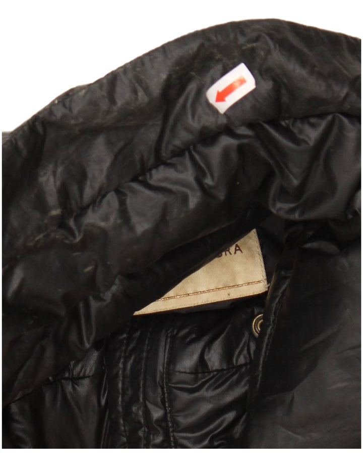 VINTAGE Womens Padded Coat IT 58 4XL Black Polyester