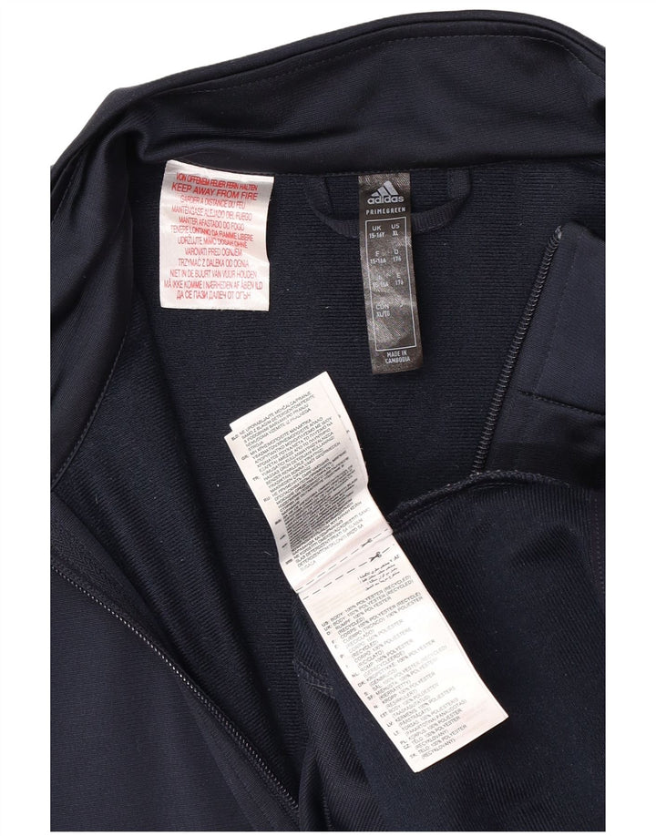 Adidas Jungen Grafik-Trainingsanzug-Top-Jacke, 15–16 Jahre, marineblaues Polyester