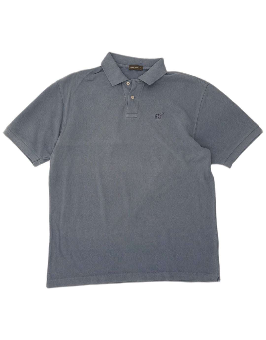 Henry Cottons Herren Poloshirt 2XL Blaue Baumwolle