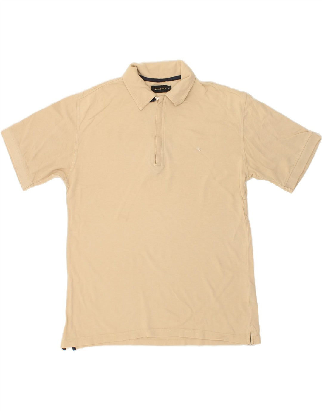 DIADORA Mens Polo Shirt Large Beige Cotton Vintage Diadora and Second-Hand Diadora from Messina Hembry 