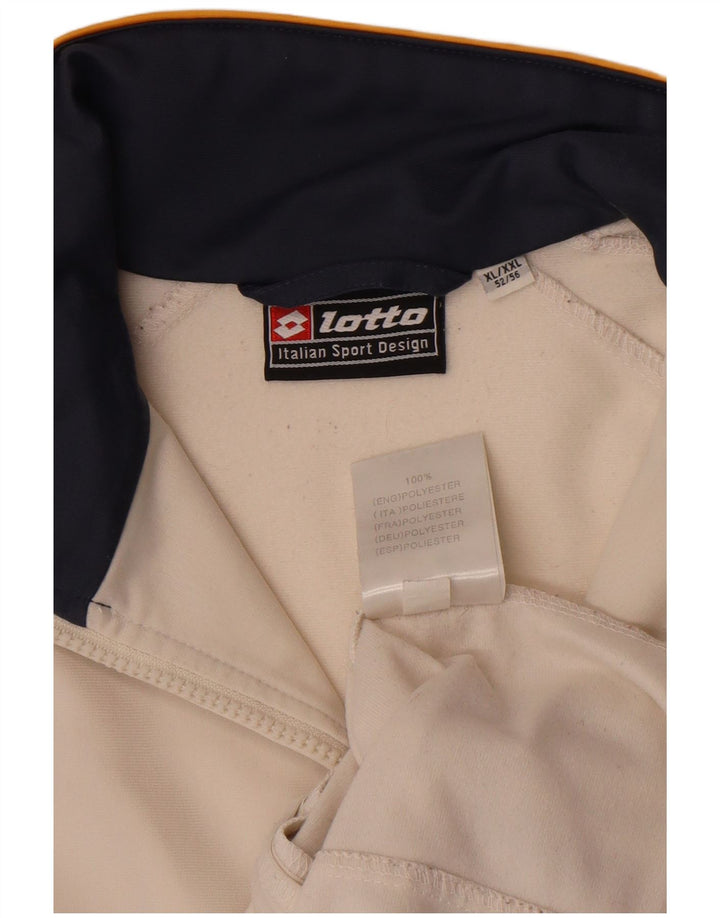 Lotto Herren-Trainingsanzug-Oberteil, Jacke XL, gebrochenes Weiß, Farbblock-Polyester