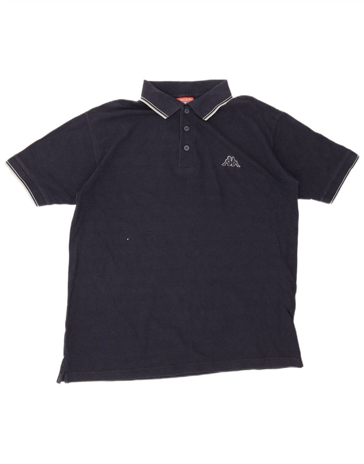 Kappa Herren-Poloshirt, mittelmarineblaue Baumwolle