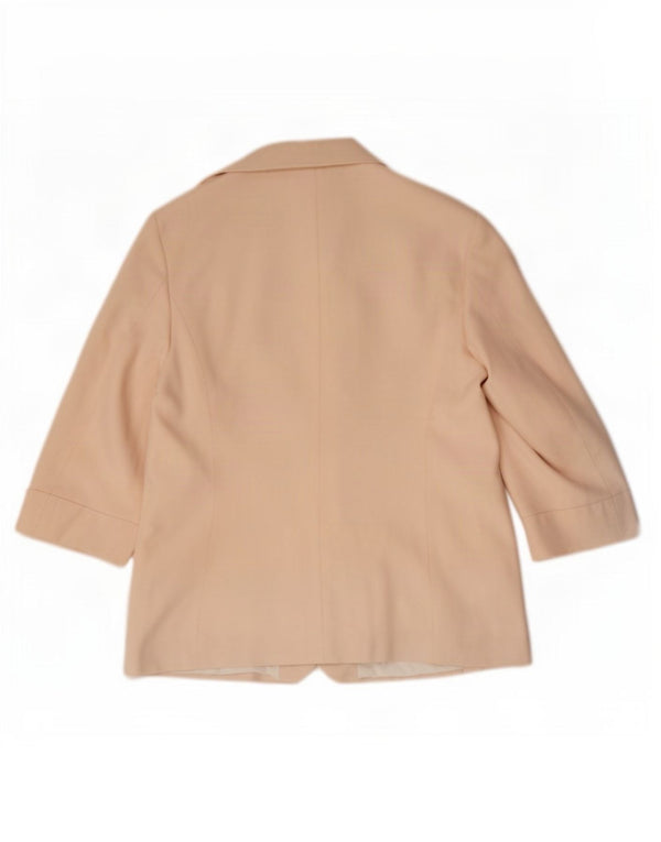 Marks & Spencer Damen-Blazer mit 3/4-Ärmeln und 1 Knopf, Gr. 16, Rosa