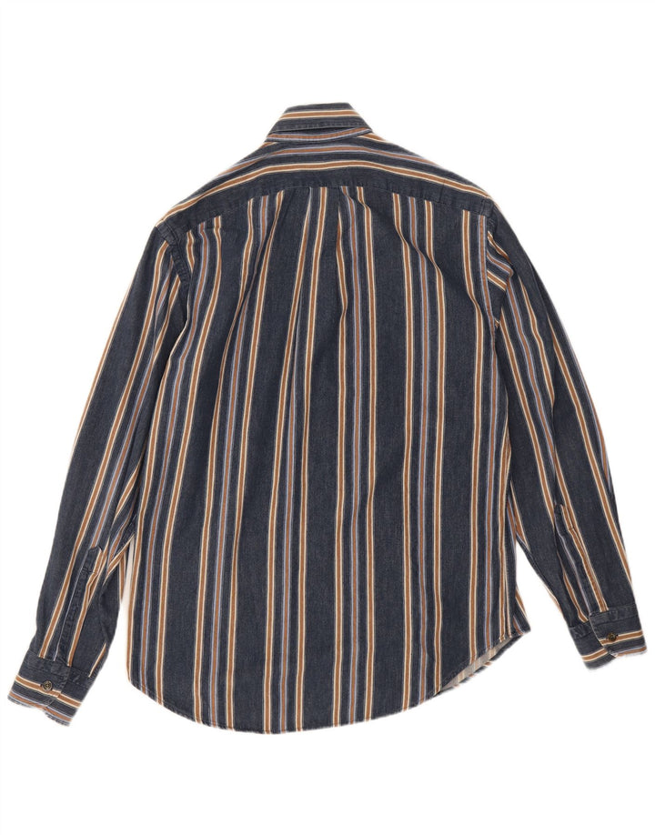 Harmont & Blaine Herrenhemd aus mittelblauer, gestreifter Baumwolle