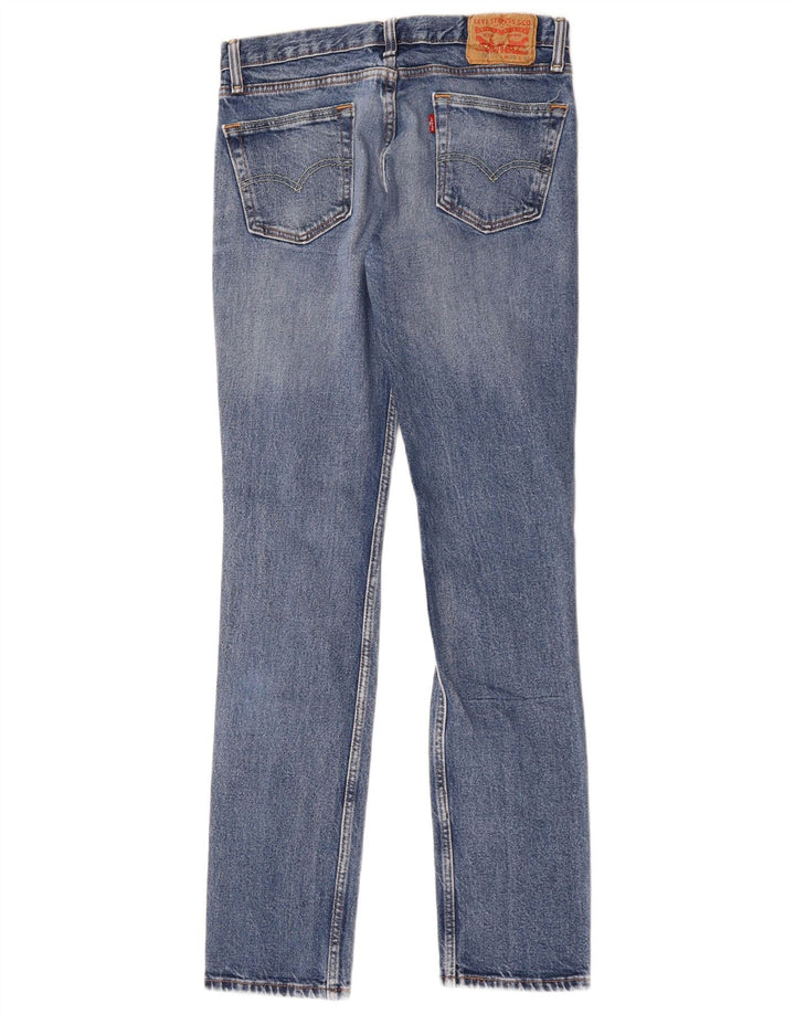 Levi's Damen 511 Distressed Slim Jeans W29 L32 Blaue Baumwolle