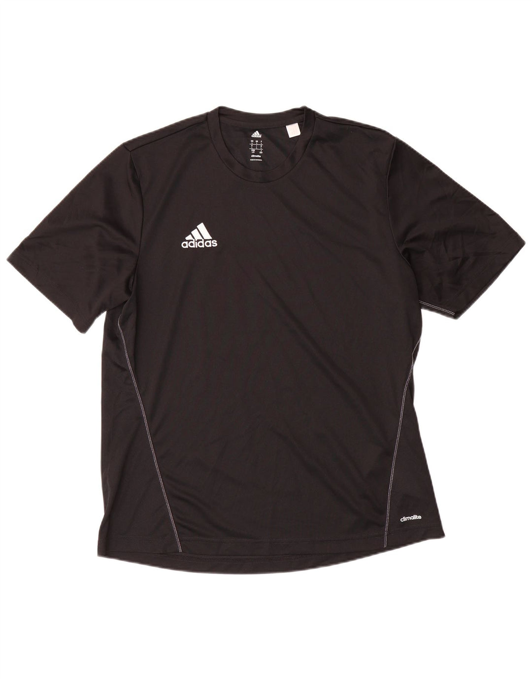 ADIDAS Herren Climalite T-Shirt Top Large Schwarz Polyester