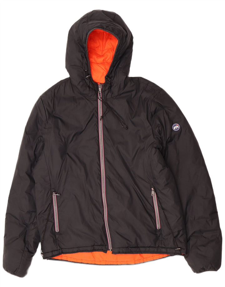 Mistral Herren-Windjacke mit Kapuze, wendbar, Größe 42, XL, Schwarz, Polyamid
