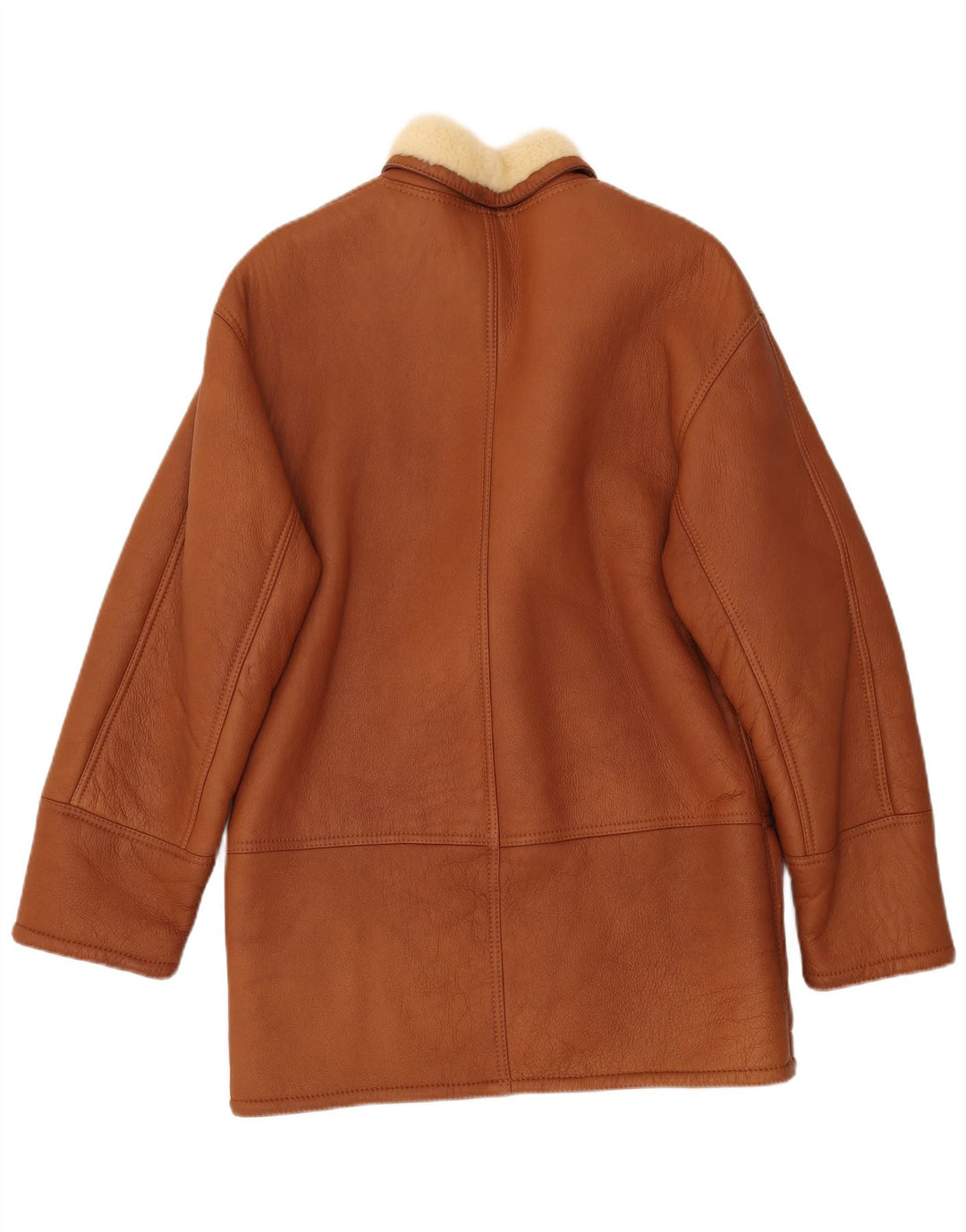 VINTAGE Herren Shearling Jacke IT 52 XL Braunes Shearling