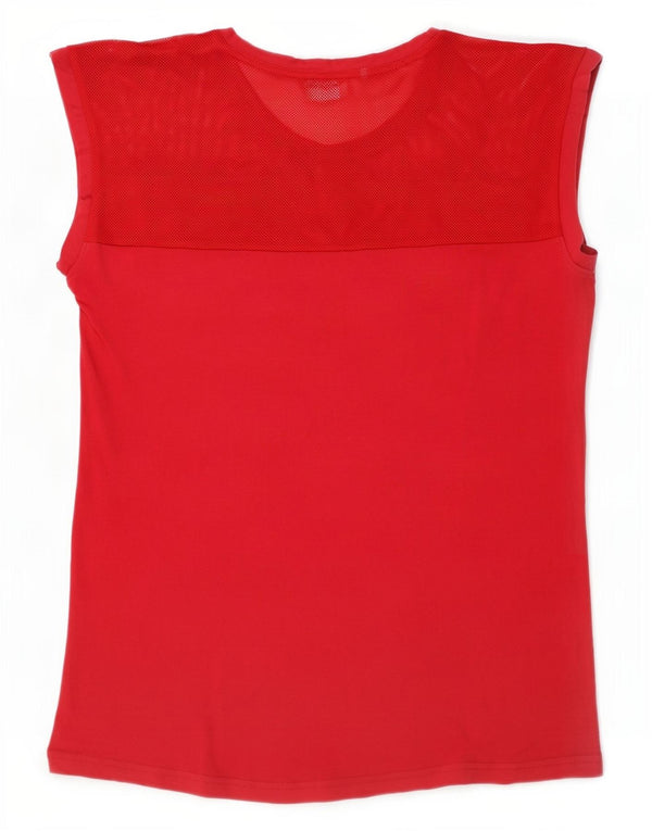 Ellesse Womens Heritage Graphic T-Shirt Top UK 12 Mittelrosa Baumwolle