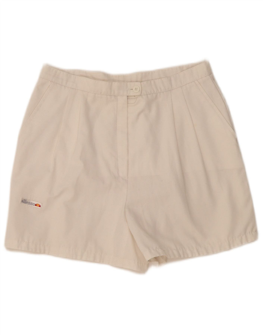 Ellesse Damen-Chinoshorts mit hoher Taille und Pegged-Chino-Shorts, Größe M, W30, Weiß