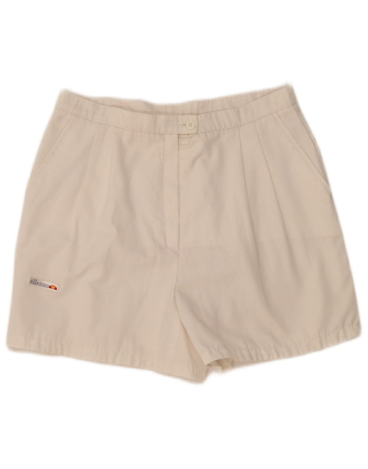 Ellesse Damen-Chinoshorts mit hoher Taille und Pegged-Chino-Shorts, Größe M, W30, Weiß