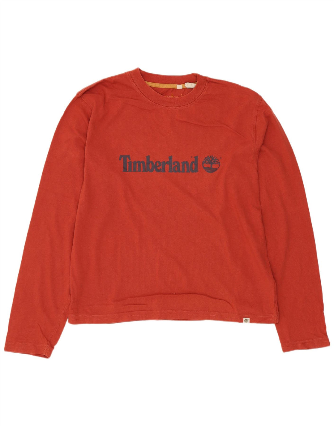Timberland Herren Graphic Top Langarm mittelrote Baumwolle