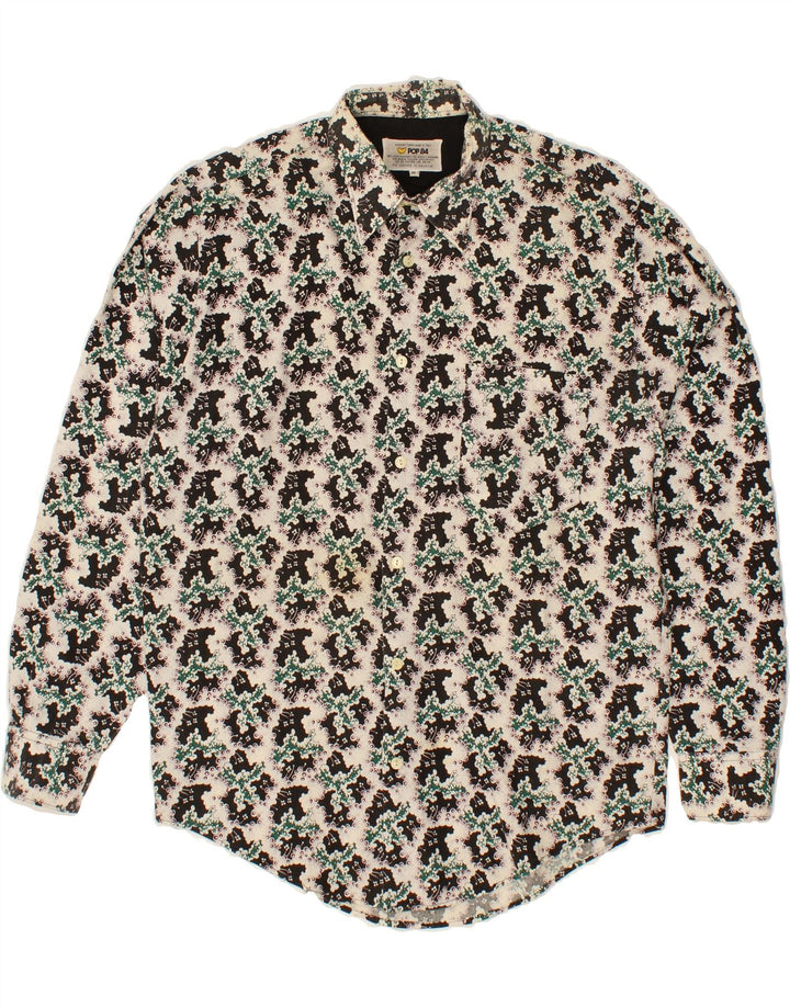 POP 84 Mens Abstract Pattern Shirt Small Multicoloured Cotton Vintage POP 84 and Second-Hand POP 84 from Messina Hembry 