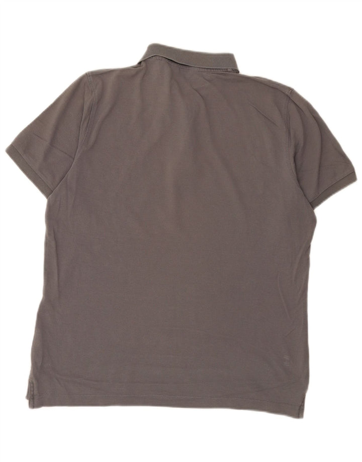 Calvin Klein Herren-Poloshirt aus mittelgrauer Baumwolle