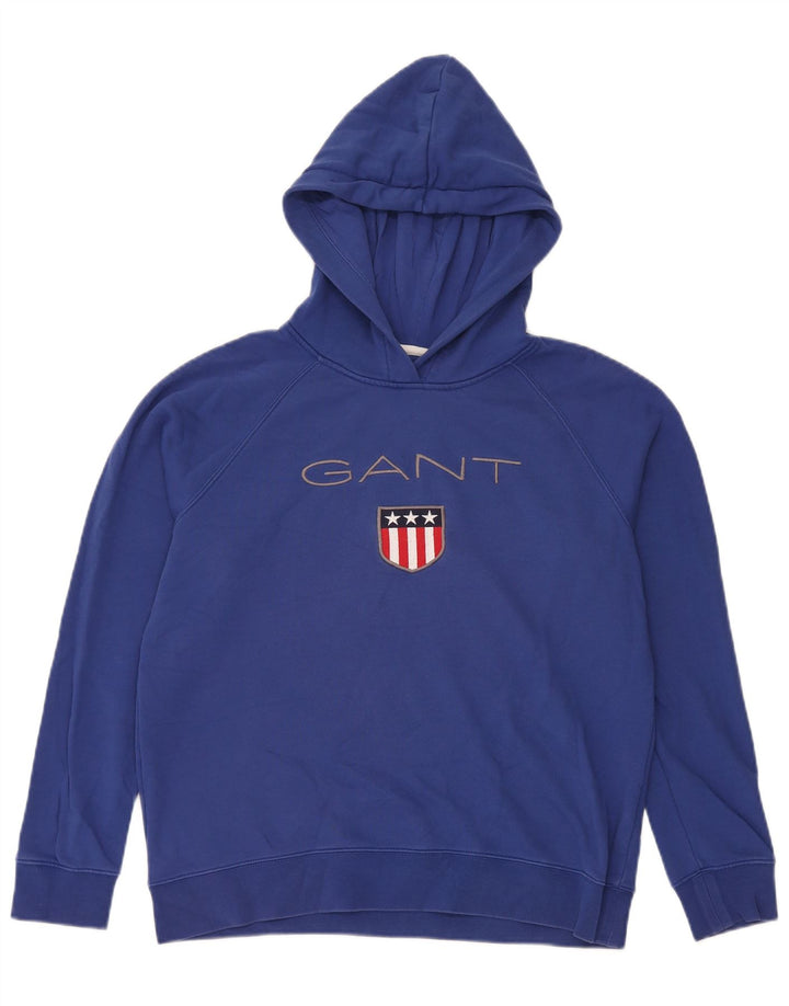 Gant Herren-Kapuzenpullover mit Grafik, groß, aus blauer Baumwolle