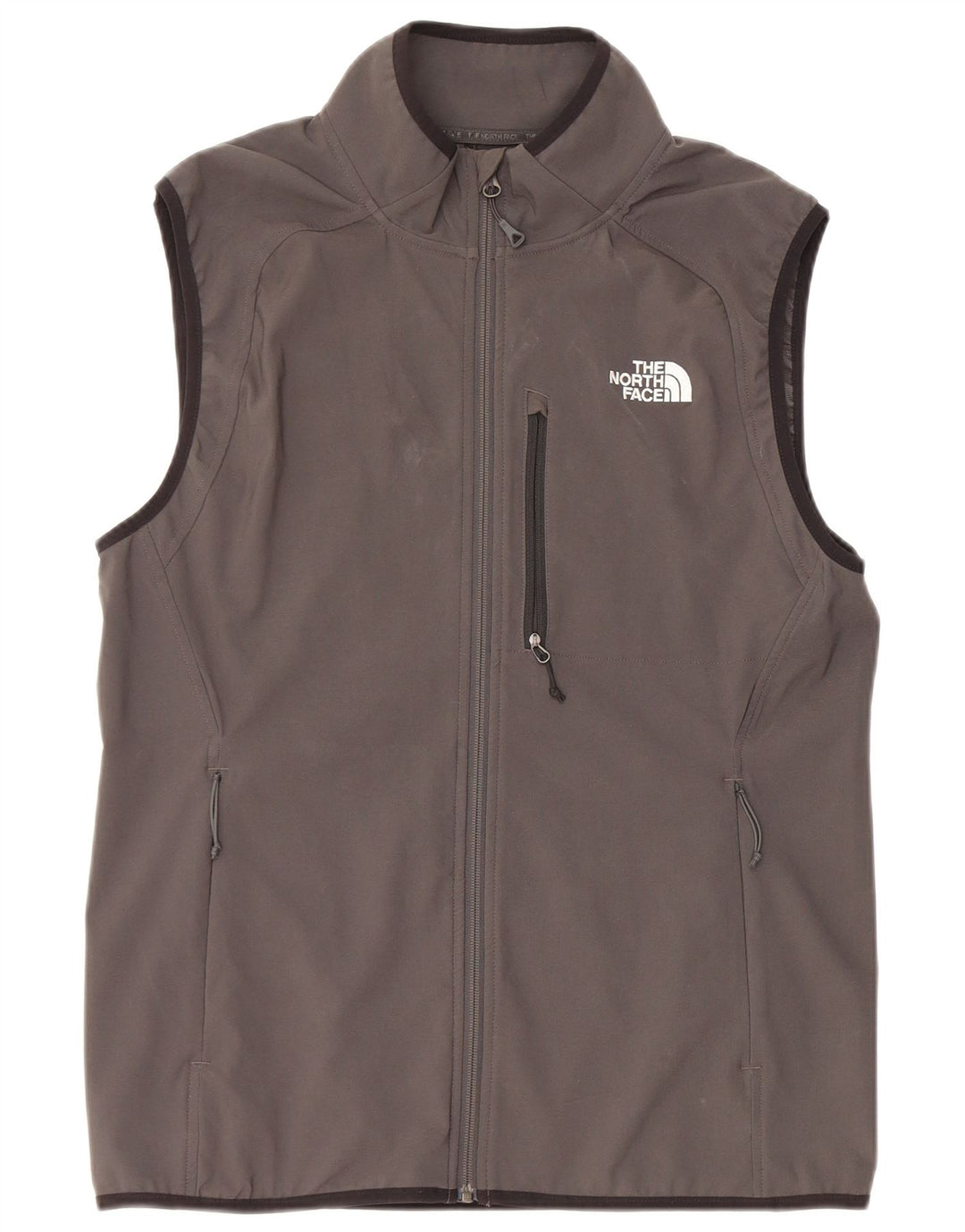 The North Face Herren-Trainingsanzug, ärmellos, Jacke, Größe L, Grau, Polyester