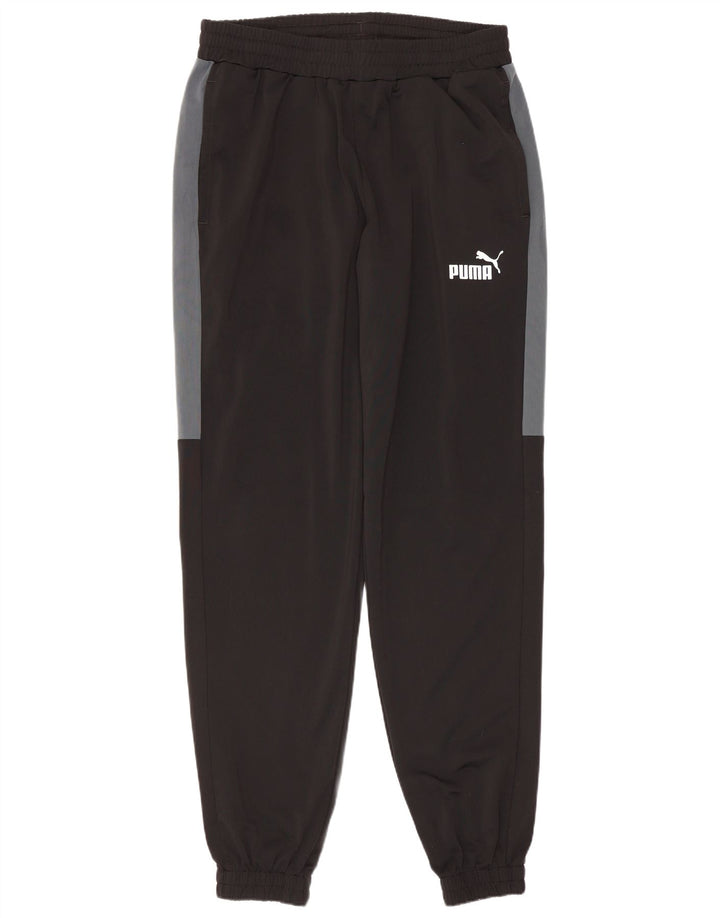 PUMA Herren-Trainingshose, Jogginghose, Mittelschwarz, Farbblock-Polyester