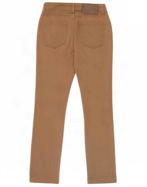 Zara Damen Straight Jeans EU 34 2XS W24 L27 Beige Baumwolle