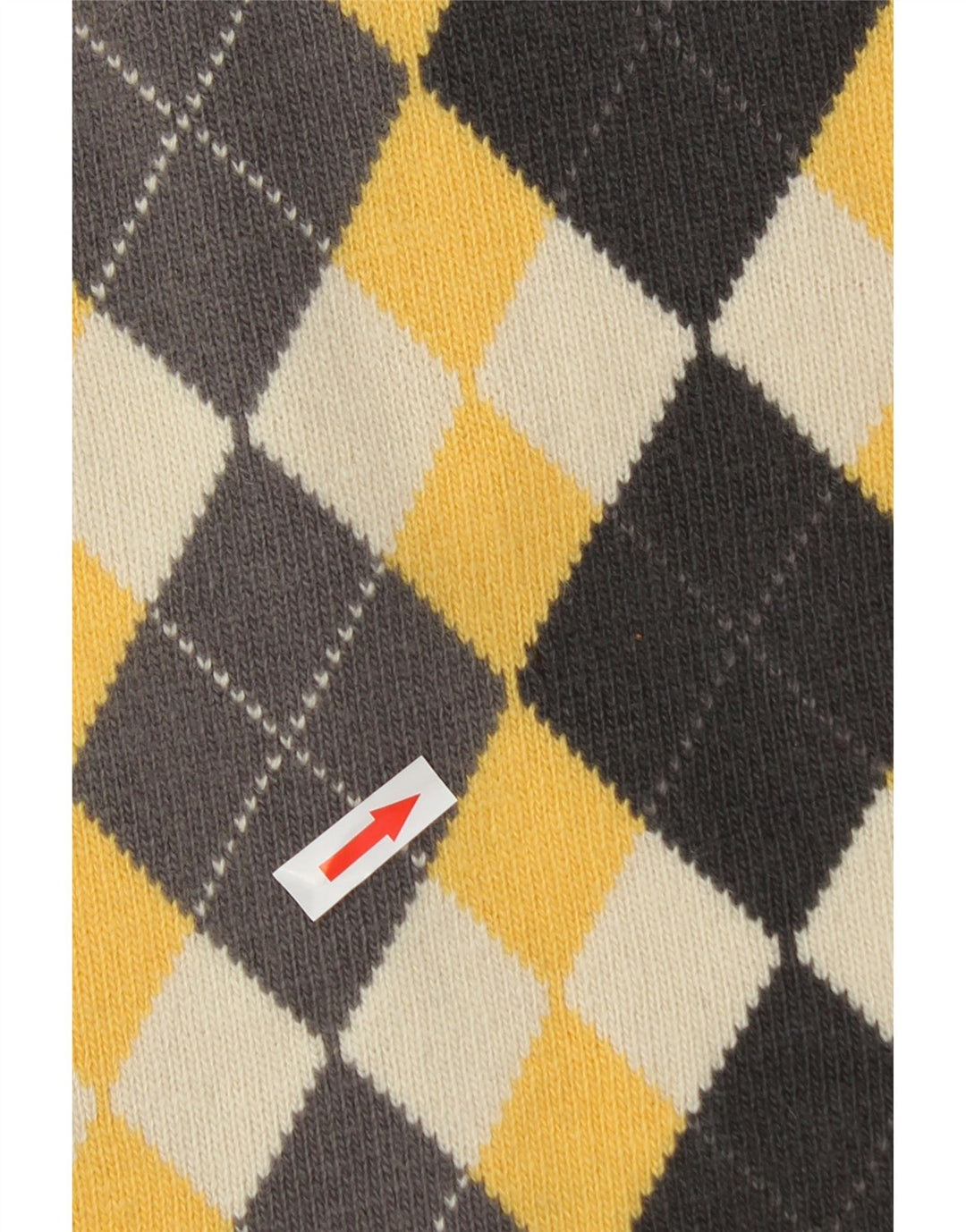 Tom Tailor Herren-Pullover mit Rundhalsausschnitt, groß, gelbe Argyle-/Diamantwolle