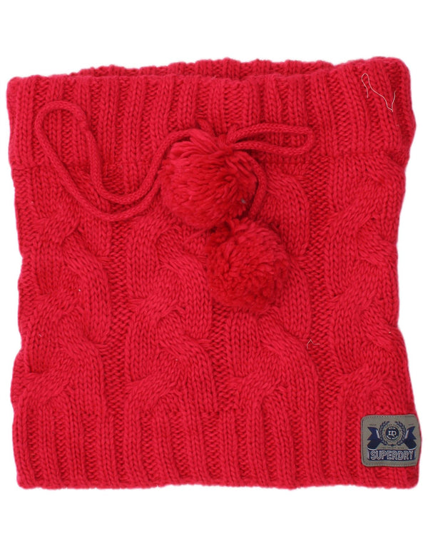 Superdry Strick-Snood-Schal für Damen, Einheitsgröße, Rosa, Acryl, Winter