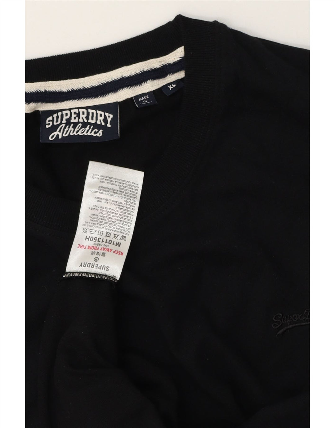 SUPERDRY Herren T-Shirt Top XL Schwarz Baumwolle