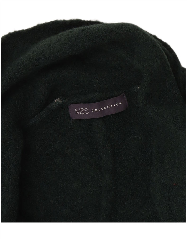 Marks & Spencer Damen Longline Open Cardigan Pullover UK 12 Mittelgrün