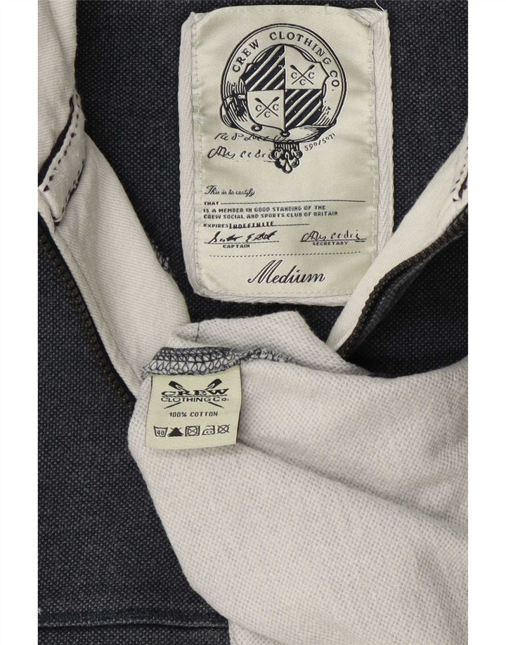 Crew Clothing Herren-Sweatshirt mit Reißverschluss am Hals, mittelgraue Baumwolle