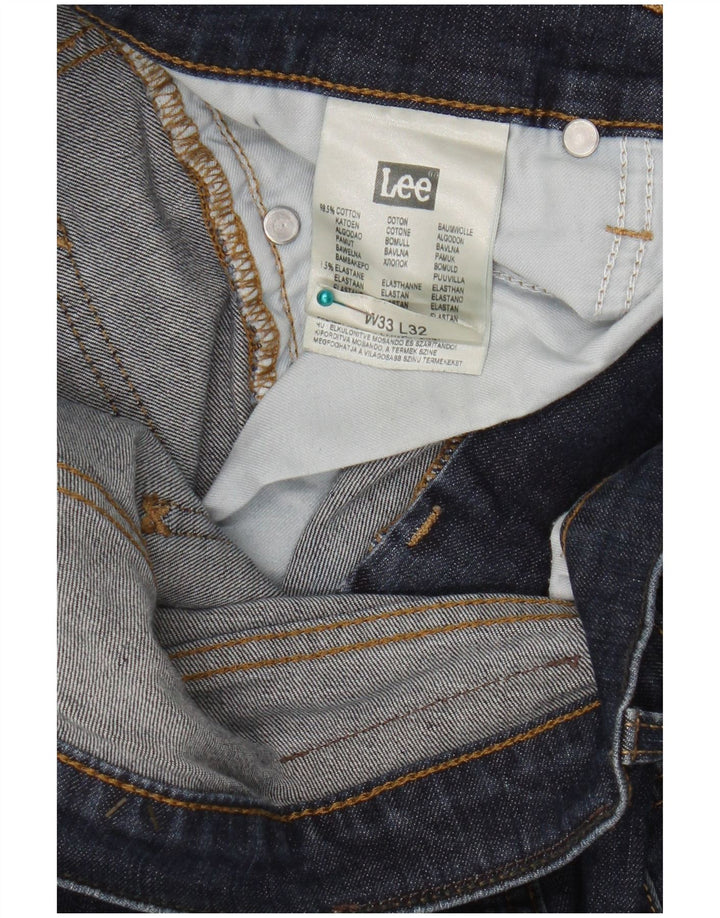 Lee Herren Slim Jeans W33 L32 Blaue Baumwolle