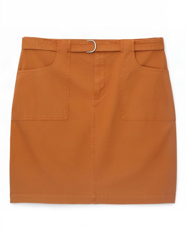 White Stuff Damen Minirock UK 16 Large W36 Beige Baumwolle