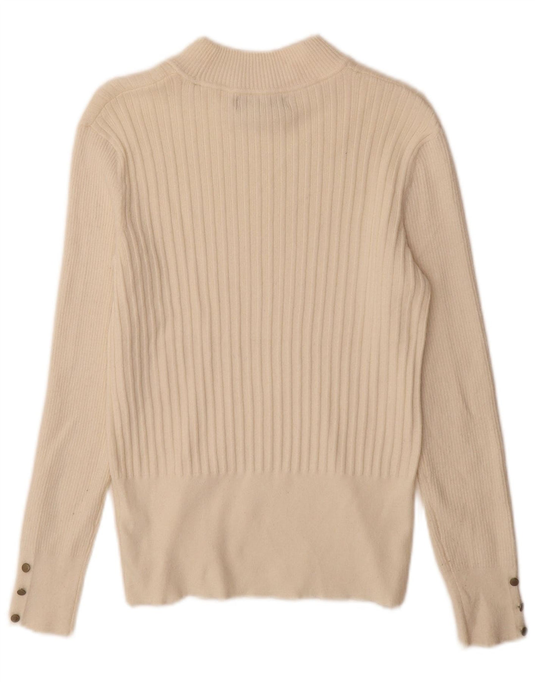 Marks & Spencer Damen-Pullover mit Rollkragen, Gr. 12, mittelgrau, gebrochenes Weiß