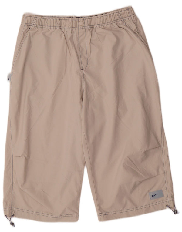 Nike Herren Bermuda Sport Shorts UK 42/44 Large Beige Polyester