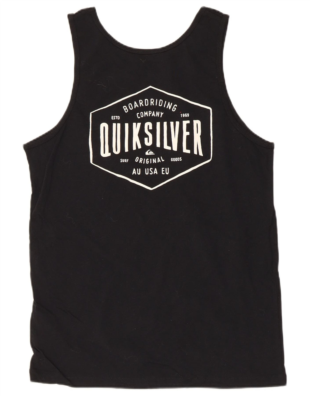 Quiksilver Mens Graphic Vest Top Small Schwarz Baumwolle