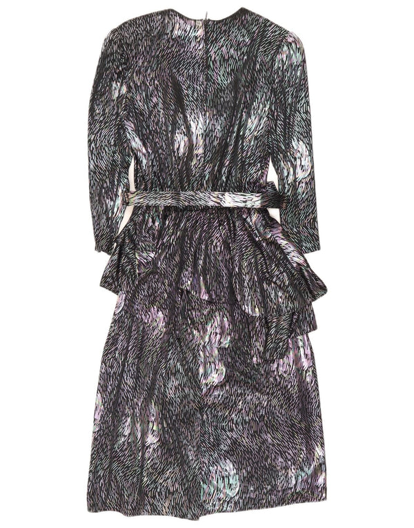 Golden Gate Damen-Schößchenkleid mit 3/4-Ärmeln, Größe M, Schwarz, Nadelstreifen