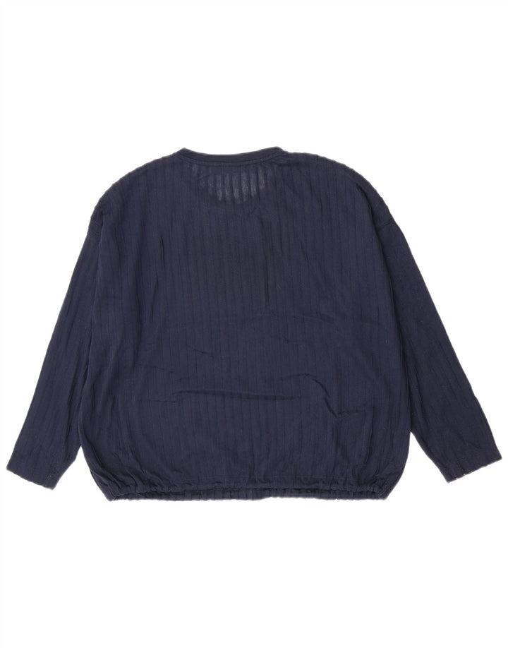 Marks & Spencer Damen Übergroßes Top Langarm UK 14 Large Marineblau