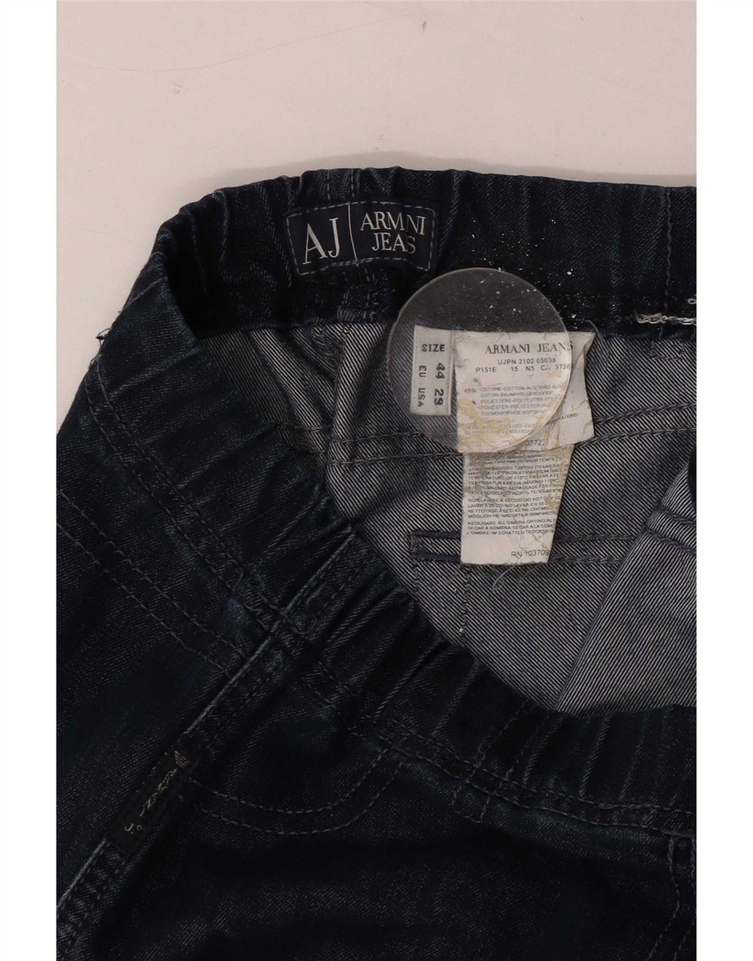 Armani Damen Slim Jeans W29 L27 Marineblaue Baumwolle