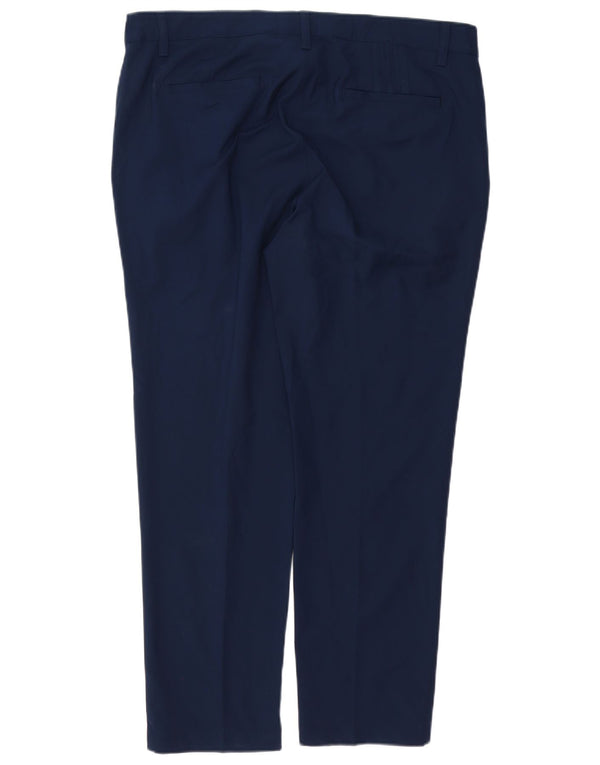 ADIDAS Herren gerade Chinohose W36 L30 Marineblau Polyester