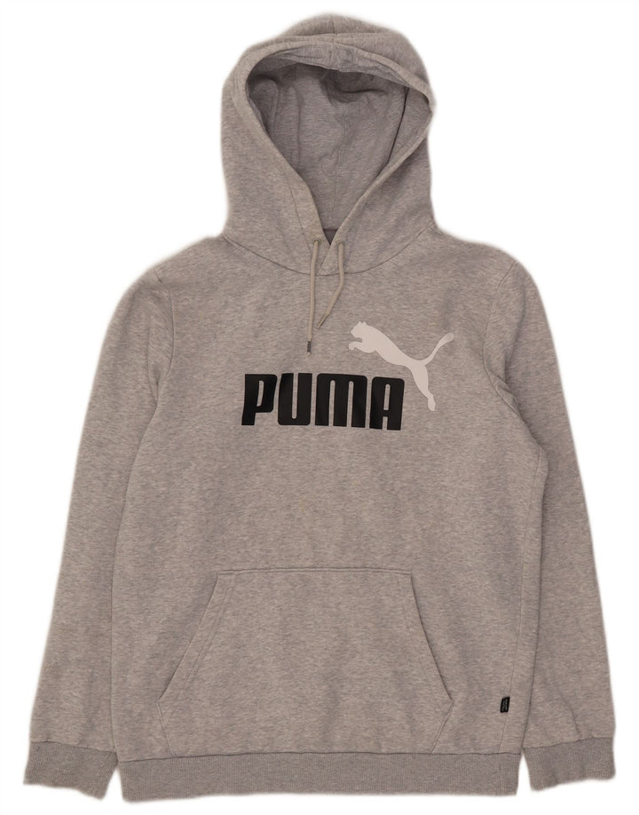 Puma Herren Graphic Hoodie Pullover Kleine graue Baumwolle