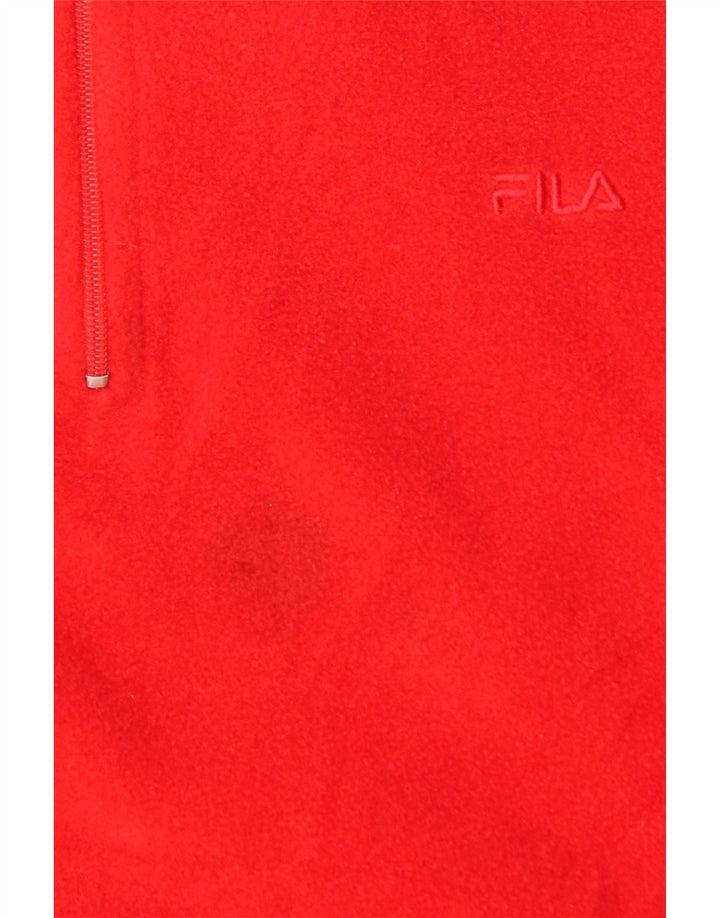 FILA Herren-Fleecepullover mit Reißverschluss, IT 54 XL, rotes Polyester