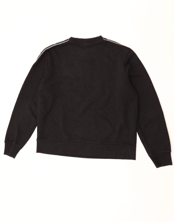 Ellesse Womens Graphic Oversized Sweatshirt Pullover UK 10 Small Schwarz