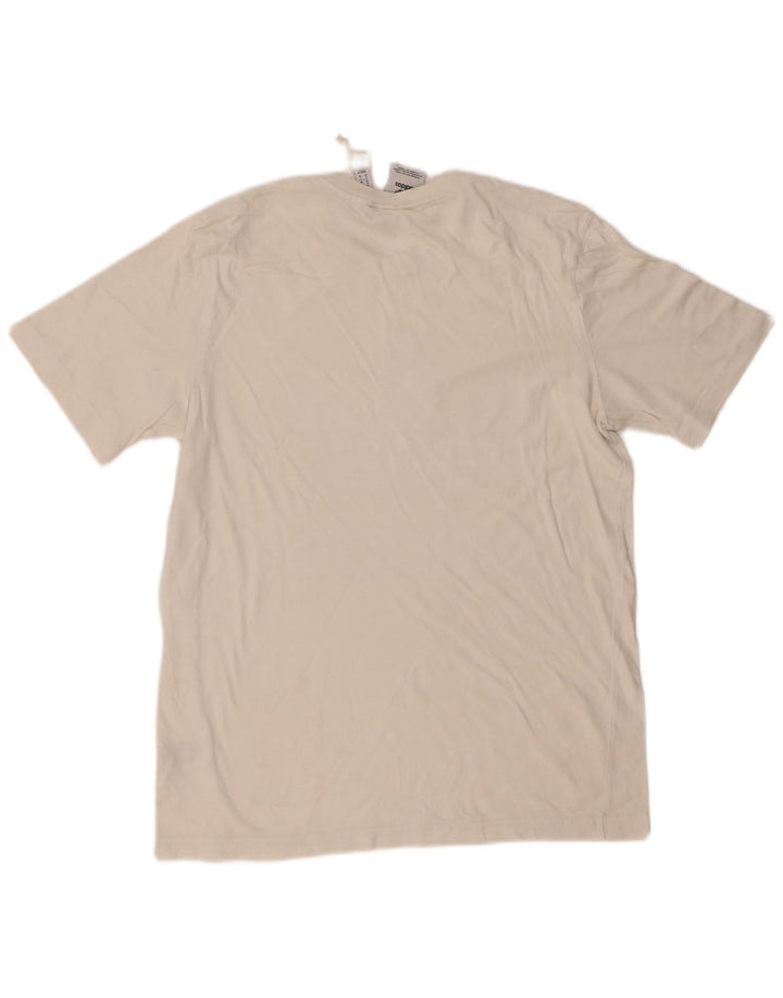 Adidas Herren Grafik-T-Shirt-Oberteil aus mittelweißer Baumwolle