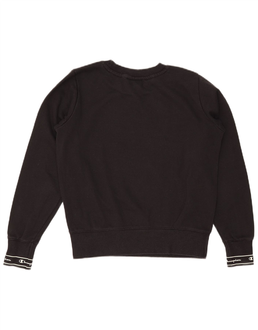CHAMPION Damen-Sweatshirt mit Grafik, UK 10, Größe S, Schwarz, Baumwolle