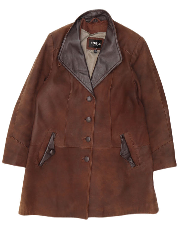 Torus Damen Ledermantel UK 12 Mittelbraun