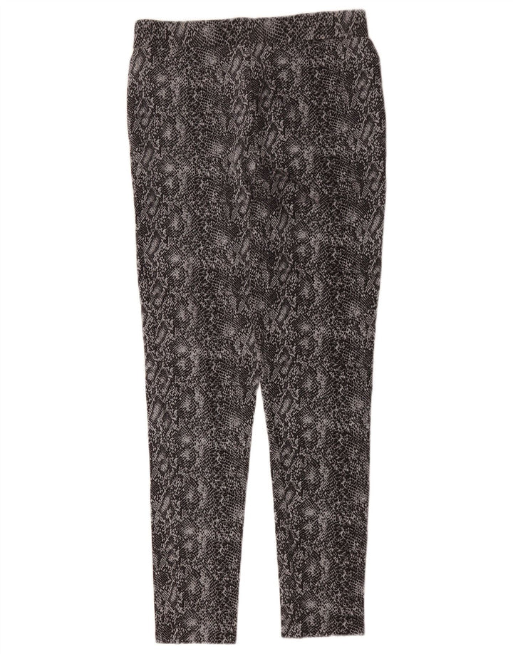 Marks & Spencer Damen Leggings UK 12 Mittelgraue Viskose mit Animal-Print