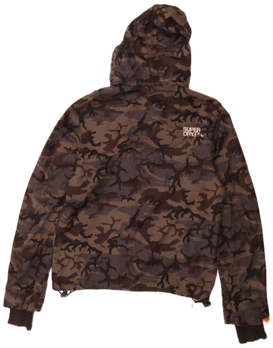 Superdry Herren-Windbreakerjacke mit Grafik, UK 38, mittelgraues Nylon