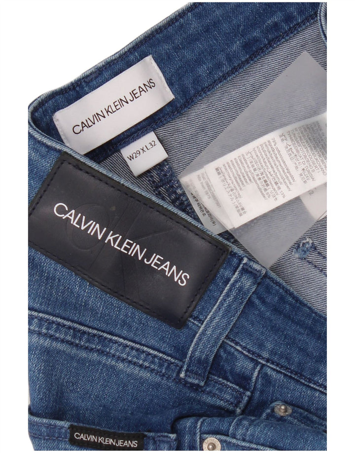 Calvin Klein Herren Slim Jeans W29 L27 Blaue Baumwolle