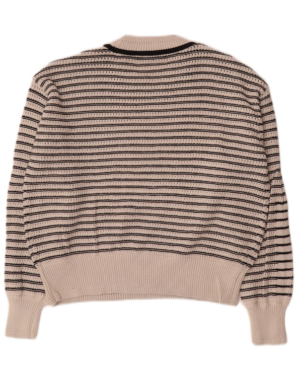 Marks & Spencer Damen-Pullover mit Rundhalsausschnitt, Gr. 14, Mittel, gebrochenes Weiß